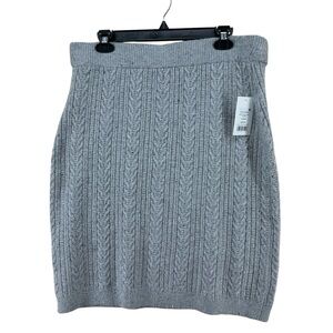 NWT Cable Knit Gray knit pencil skirt from 89th + Madison women’s size XL